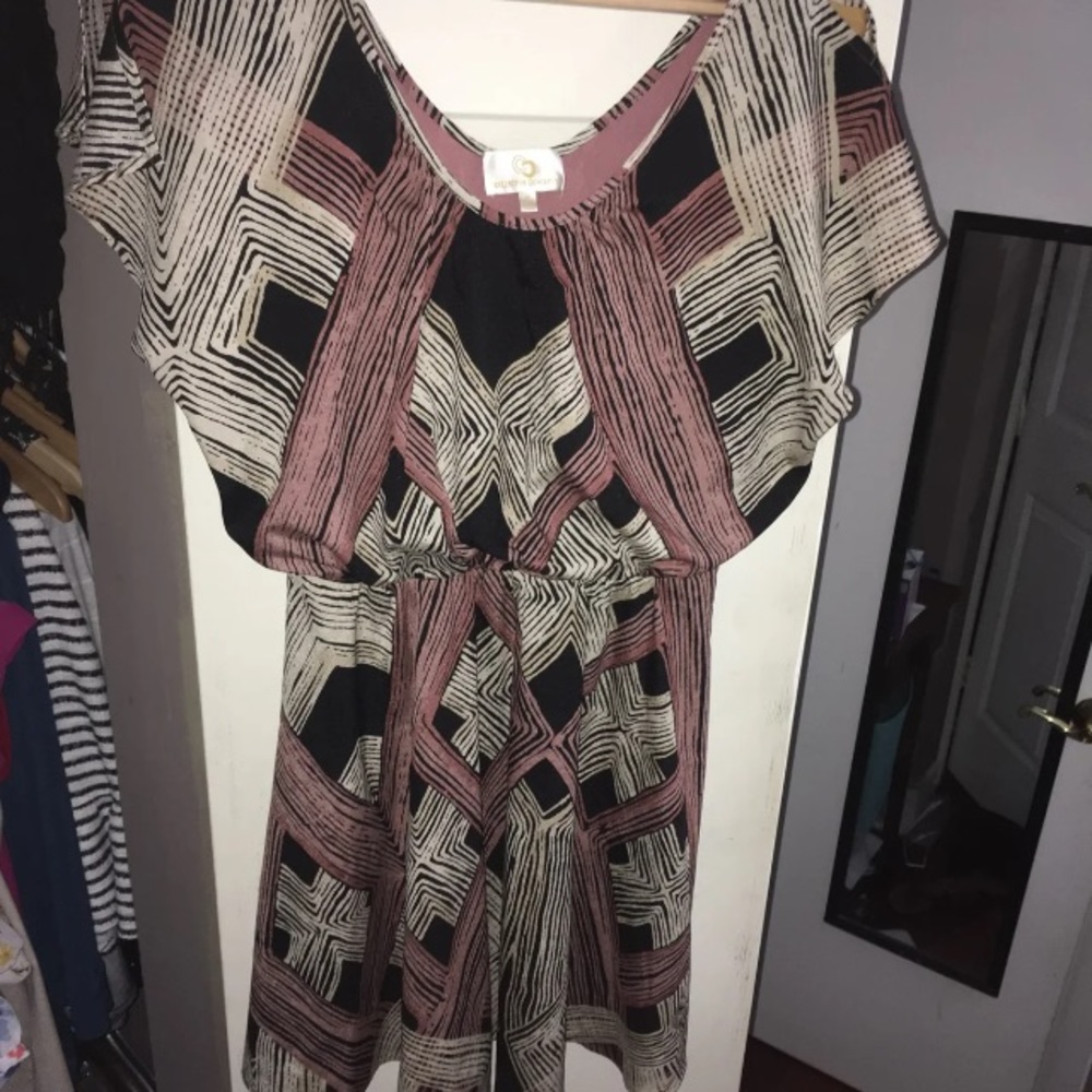 Soft pink and cream dress